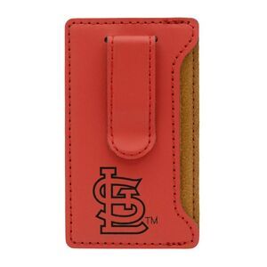 MLB St. Louis Cardinals Leather Stick-on Wallet Money Clip For Phones